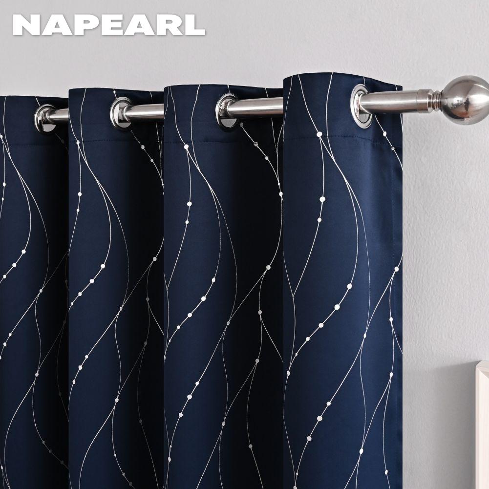 1PC NAPEARL 80% Blackout Degree Hot Silver Meteor High-precision Blackout Curtains for Bedroom Living Room Balcony Window Home Decor