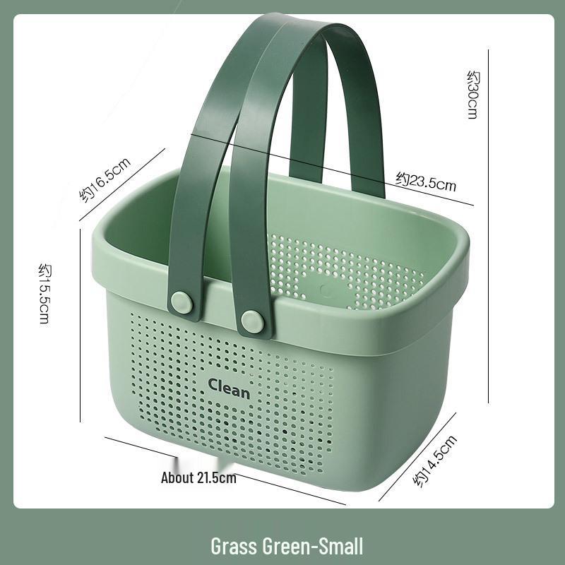 Handheld Bathroom Toiletries Basket - Large Capacity for Men's and Women's Bath Essentials