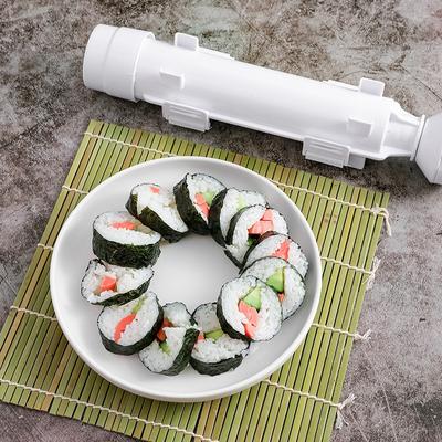 DIY Cylinder Sushi Making Machine Quick Bazooka Japanese Rolled Rice Meat Mold Ball Kitchen Bento Accessories