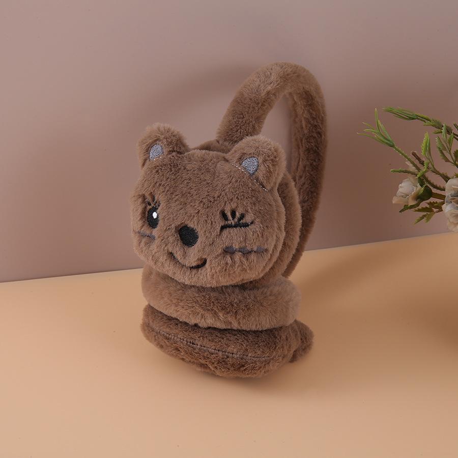 Plush Warm Cartoon Earmuffs with Kitten and Rabbit Ears
