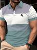 Digital Print Short-Sleeve Polo with a Smooth Design