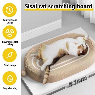Tábua para arranhar gatos, resistente ao desgaste, que não solta pelos, resistente a arranhões, bacia para arranhar gatos, moedor de garras redondas para gatos, suprimentos para ninhos de animais de estimação