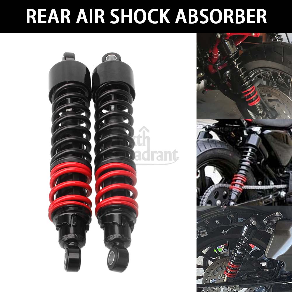 Motorcycle Part Black Red Rear Air Shock Absorber 380mm Solid Steel Aluminium Alloy For Harley Sportster Sport XL1200S 1996-2003