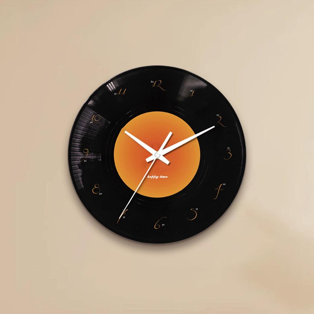 Sunset Record Clock Vinyl Record Wall Clock Sunset High-end Ornaments Retro Clock DIY Cafe Bar Wall Clock