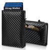 Men Wallet Money Bag Carbon Fiber Rfid Credit Card Holder Luxury Minimalistic Slim Thin Wallet Black Clutch Purse Male