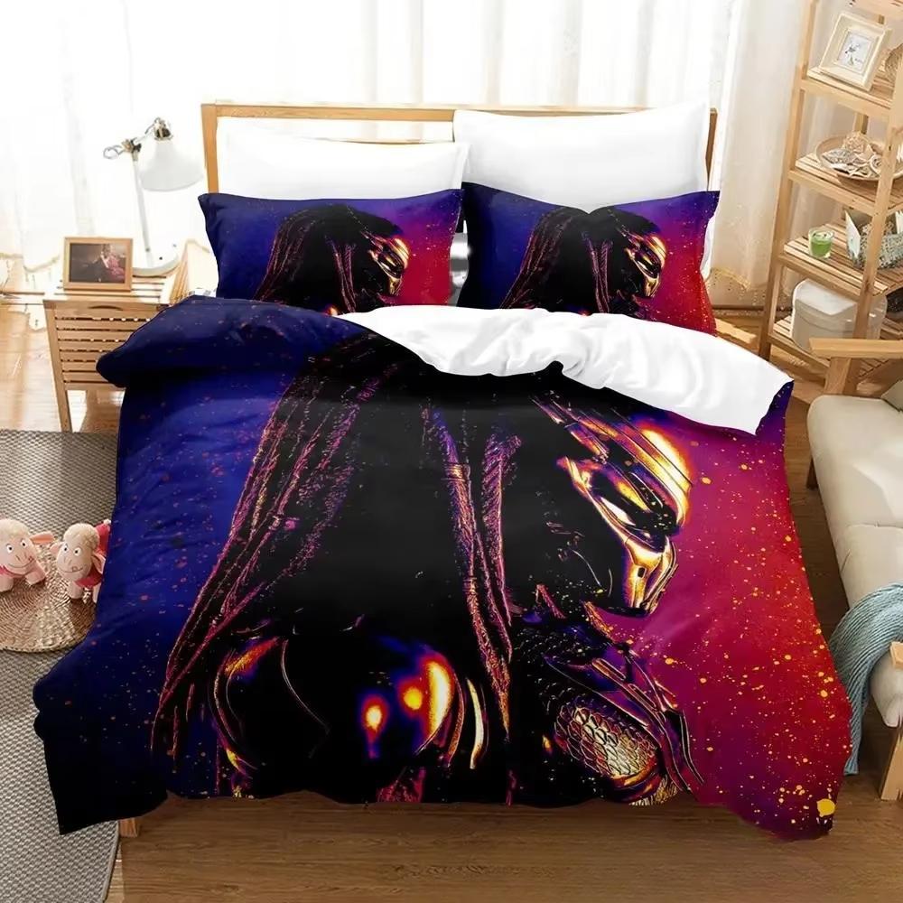 3D Print Movie The Predator Comfortable Duvet Quilt Cover Pillowcase Bedding Set Children Bedroom Decoration Home Textile