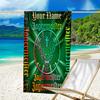 Custom Name Beach Towel Jager-meister Spirit Drink Beach Towel, Soft Microfiber, Gift for Her/Him, Birthday, for Pool, Beach, Travel, Fan Gifts