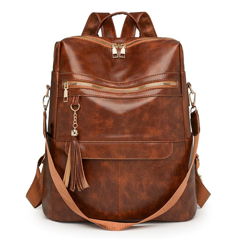 Women's Tassel Backpack Computer Bag Large Capacity Travel Backpack