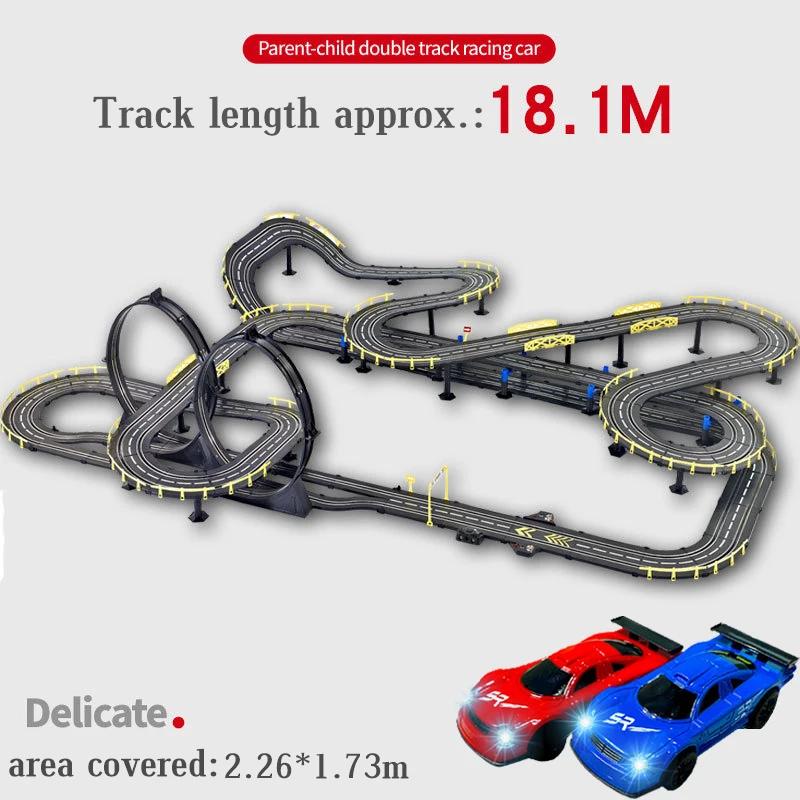 Electric 1/43 Rail Car Double Racing Track Toy Autorama Circuit Voiture Remote Control Car Electric Railway Slot Race Car Toy