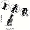 1 Stück Metall Dobermann Silhouette Welpe Hund Schild Rustikale Außendekoration Stilvolle Haus- & Gartendekoration Perfektes Einzugsgeschenk