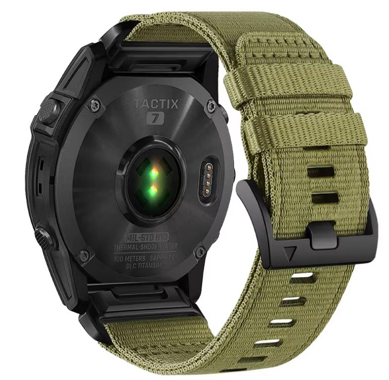 Robustes Nylon-Armband Quick Fit 22 26mm Band für Garmin Fenix 8 47mm 51mm/Fenix 8Pro 6 6X 7 7X Pro 5 5X Verstellbares Uhrenarmband Strap