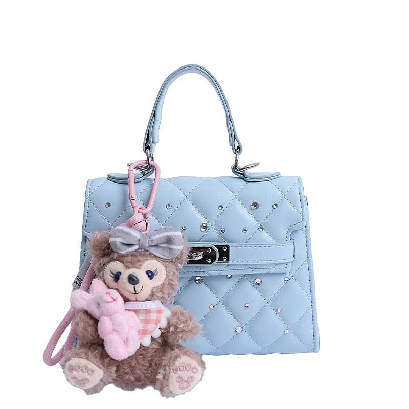 Small Pu Lattice Texture Handbag For Summer Urban Casual Women