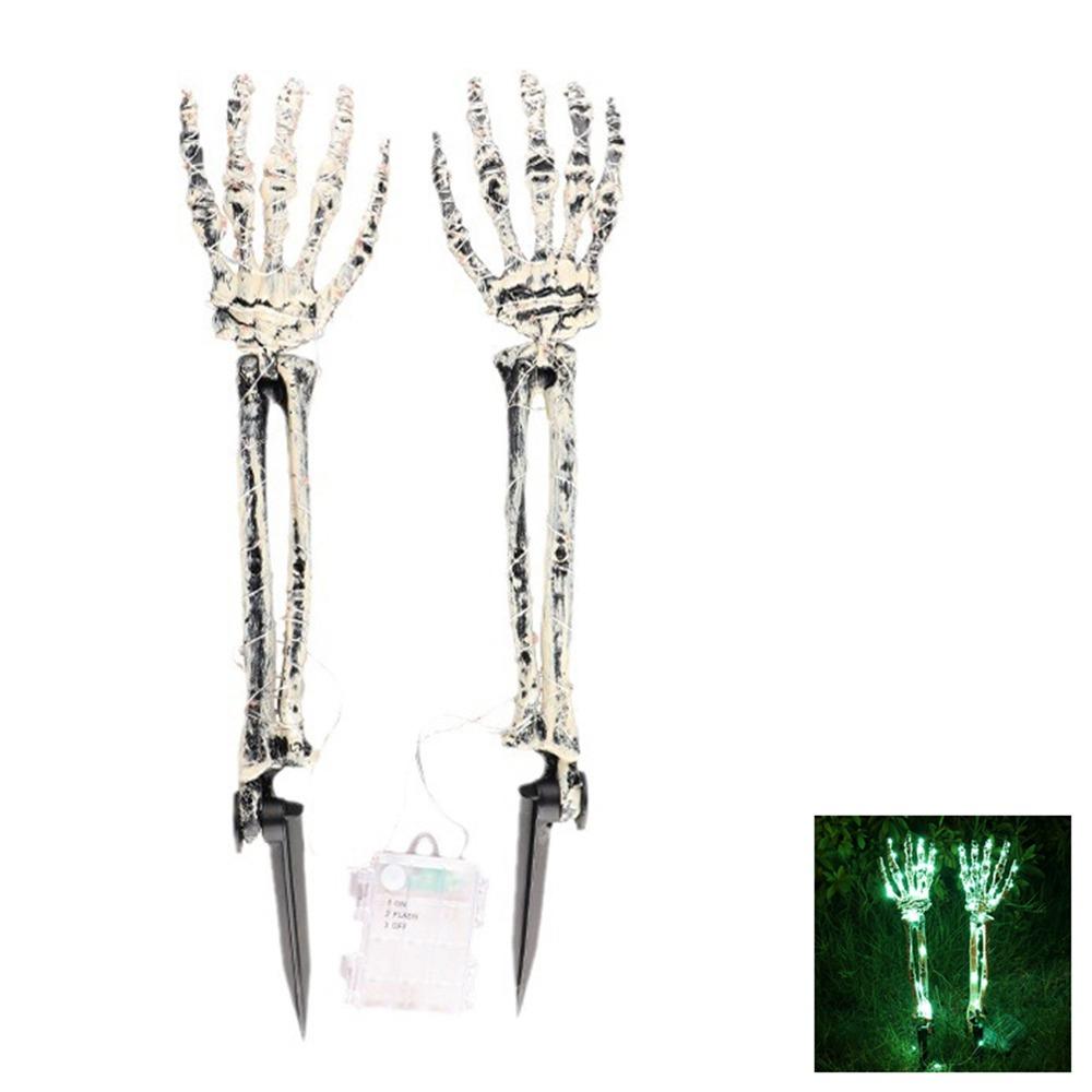Exquisite Lighted Skeleton Hand Props Handmade Halloween Decorative Lights  Halloween Party