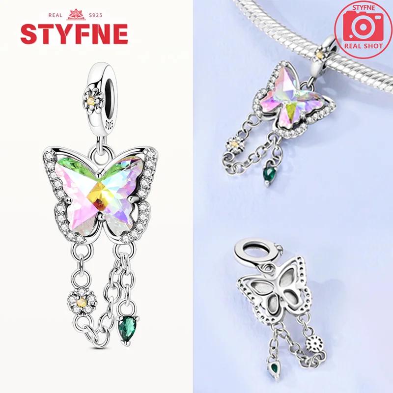 Authentic Charm Bead Charms copper Dreamy Butterfly Flowers Bead Charms Compatible With Charm Bead Charms Plata Bracelets for Women Jewellery Making D