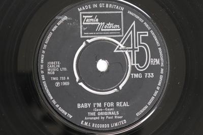 7inch Record ORIGINALS - Baby I'm For Real TMG733 TAMLA MOTOWN 1970 UK Soul/Funk Used