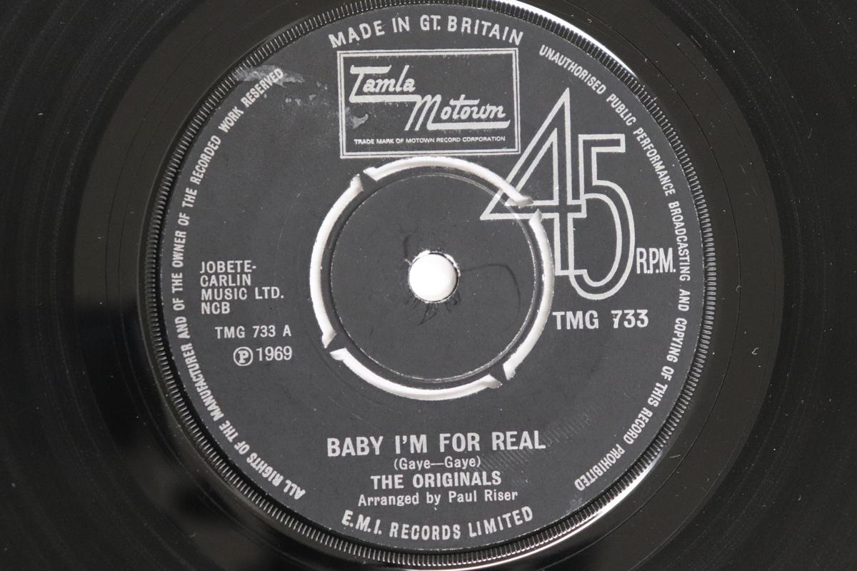 

7inch Record ORIGINALS - Baby I m For Real TMG733 TAMLA MOTOWN 1970 UK Soul/Funk Used
