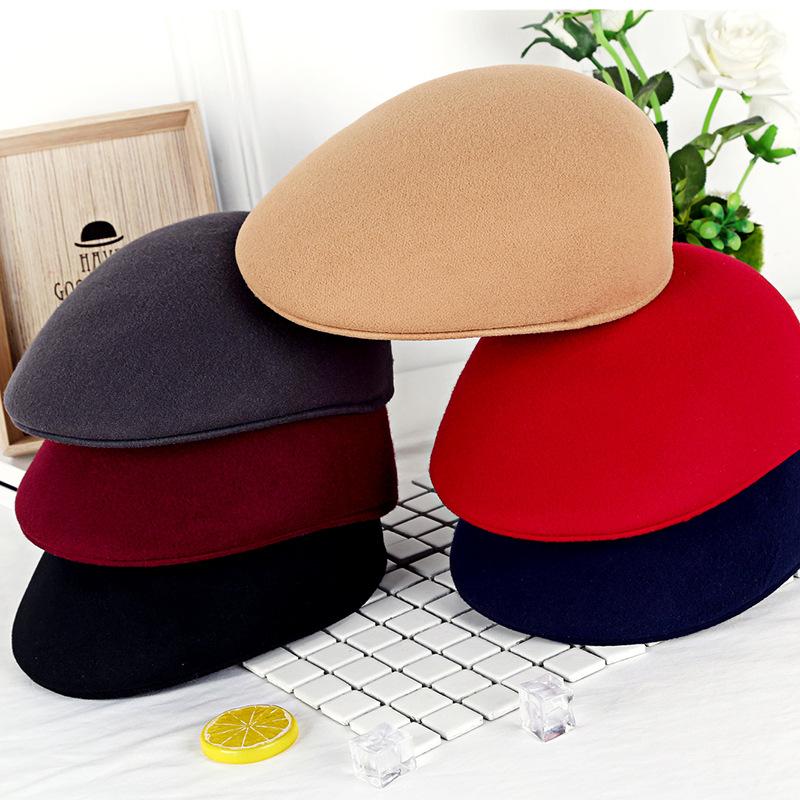 Hat Men's woolen forward hat regardless of age and gender Multi-colored women's autumn and winter cold protection