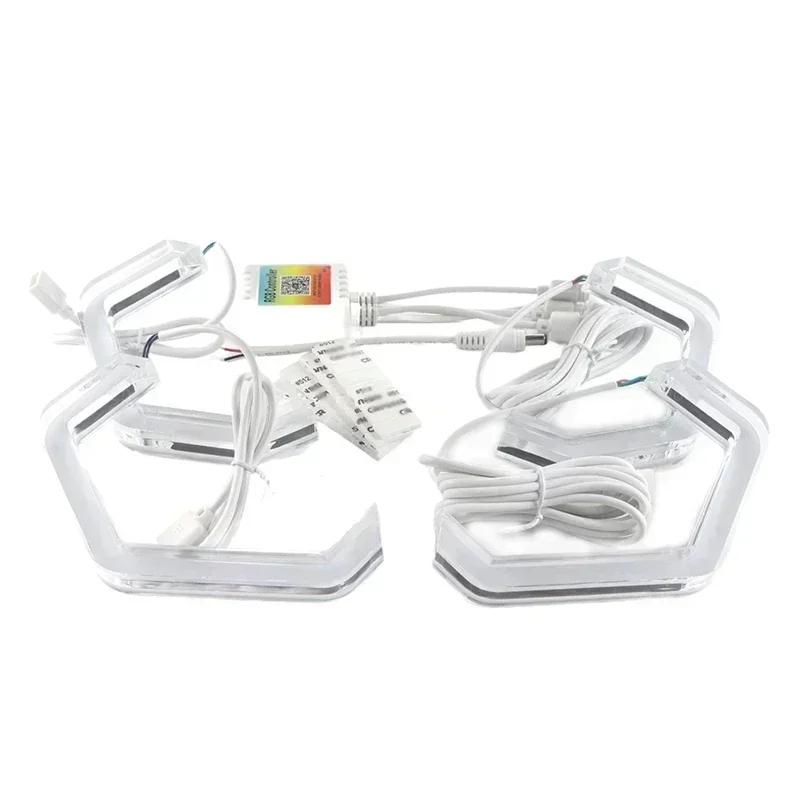 Inele Angel Eyes RGB Colorate LED Stil M4 Control prin Aplicație DRL Far pentru BMW Seria 3 F30 F31 F34 F35 M3 2011-16 318i 320i 328i