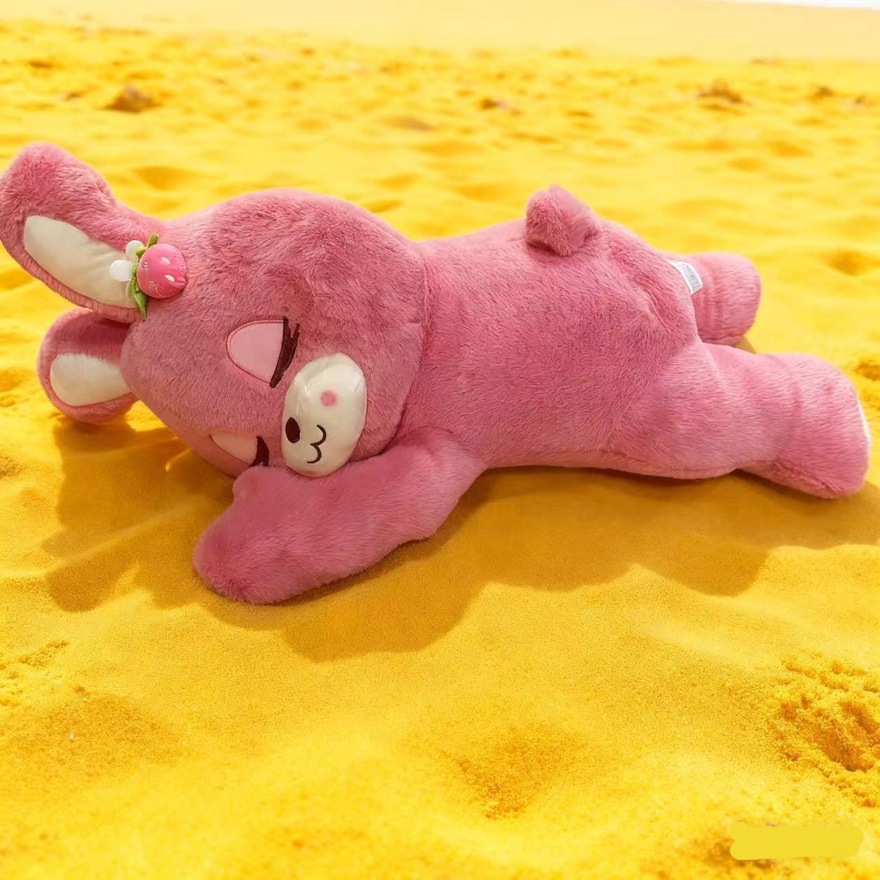 

Плюшевая кукла-подушка Клубничный кролик - Мягкая игрушка для обнимания и сна для девочек, Детский подарок 8-10cm Small Doll Random