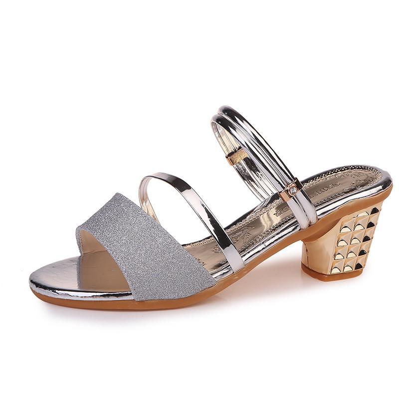 Summer Flat Sandals With Chunky Heel For Casual Wear