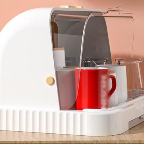 Bowl Storage Box, Dish Drainer, Cup Stand with Cover, Baby Drain Bottle Holder, Cute Bottle Storage Box, Drainer, Dustproof, Portable Dish Storage Box