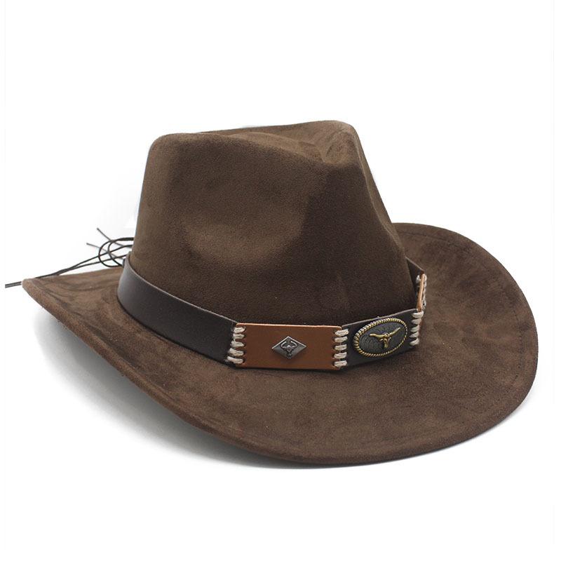 Ethnic Style British Top Hat, Suede Men'S And Women'S Couple Hats, Western Cowboy Top Hats, Jazz Hats For Performance