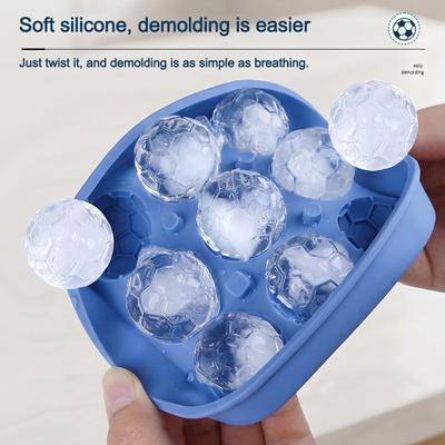 4/9 Grids Silicone Ice Grid Football Ice Cube Mold With Cove  Large Ice Cube Maker For Whiskey Cocktails Kitchen Bar Tools