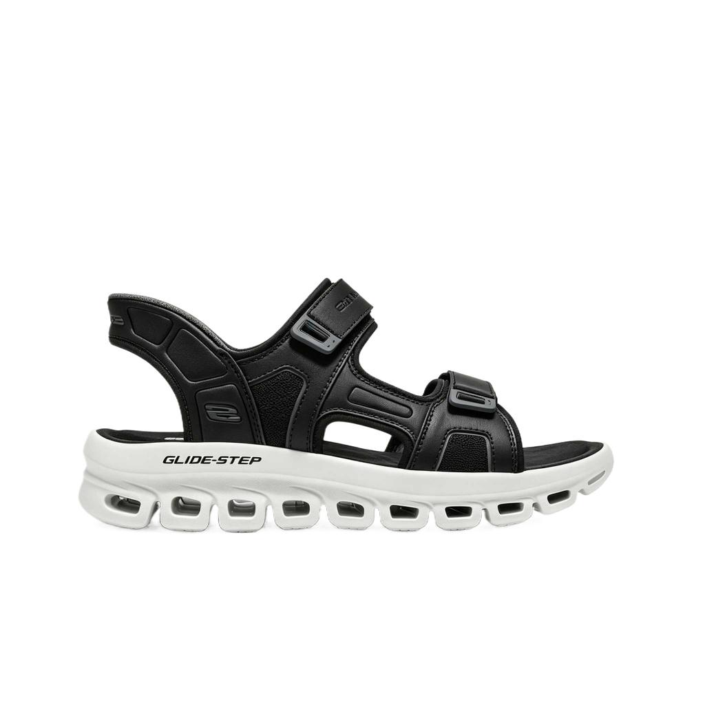Skechers Go Run Open Toe Black Flat Sandals Men Sandals 233383-BKW