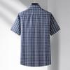 Men's Plus Size Breathable Plaid Short-Sleeve Shirt