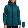 Womens Hooded Hiking Jacket Waterproof Windproof Outdoor Trekking Coat