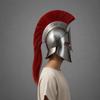 Handmade Spartan Helmet Polished Steel Corinthian Helmet with Red Crest for Cosplay  Decor
