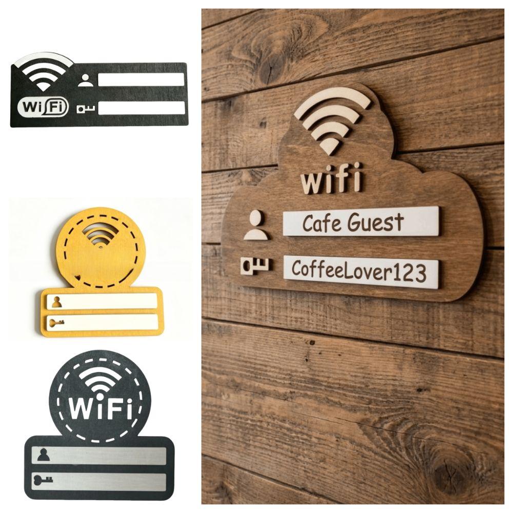 Rustic WiFi Password Sign Erasable Board Minimalism Wireless Network Indicator Durable with Pen Password Board Airbnb Decor