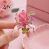 Delicate Luster Pin Iris Butterfly Brooch, Retro Enamel Flower Fairy Lapel Pin, Oxidation Resistant Brooch Vintage Style for Women Coat Dress