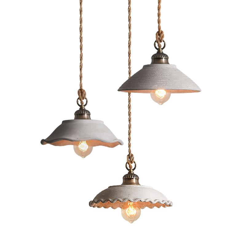 Loft Style Ceramic Vintage Hanging Lamp Beside Dinning Room Restaurant Bar Coffee Home Indoor Decor LED Pendant Lights