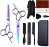 Stainless Steel Barber & Hairdressing Scissors Set: Flat Tooth & Thinning Options