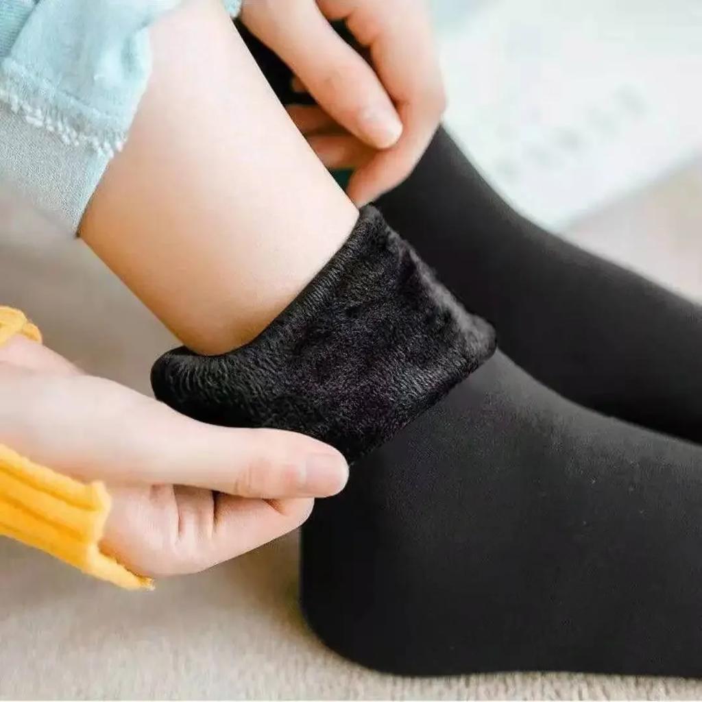 5 Colors Women's Solid Color Socks Autumn and Winter Thick Plush Warm Mid Tube Socks Snow Socks