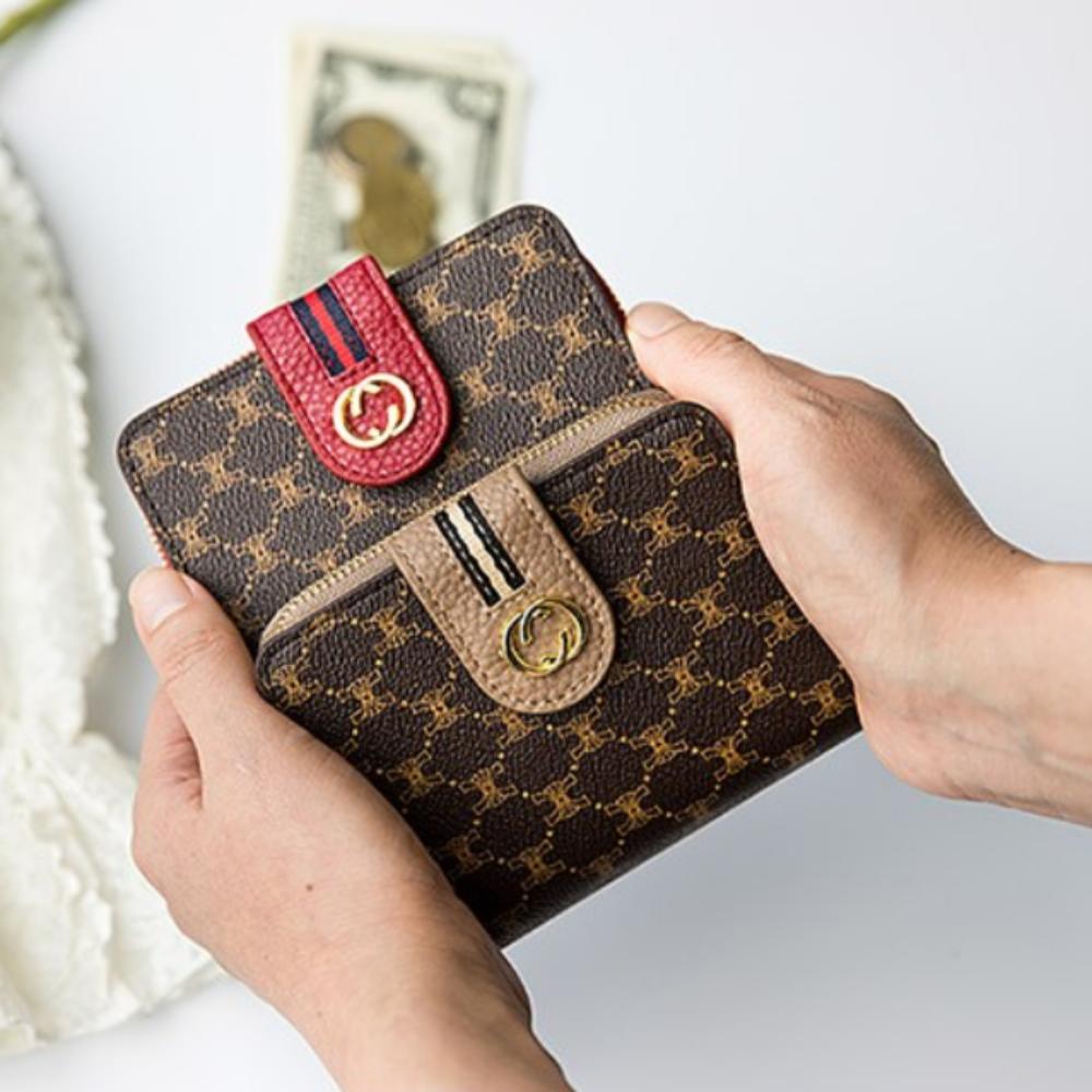 Creang Women's Zippered Snap-On Luxury Half Wallet W743