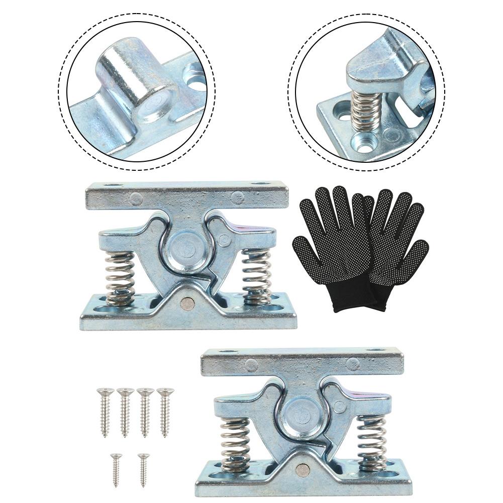 Heavy Zinc Alloy RV Door Holder 2 Pieces for Trailers Boats Garage Doors with Double Ball Design and Pre Drilled Holes