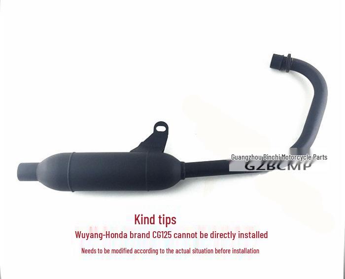 

CG125 Retro Muffler: Short Torpedo Exhaust Pipe Accessory