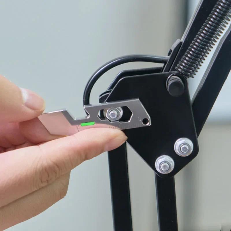 Mini Titanium Alloy Crowbar Keychain Pendant EDC Multi-function Open Delivery Gadget External Hex Wrench Bottle Opener Tool
