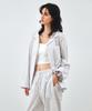 MONGDOL [Set] Comfort Cotton Striped Long Sleeve Pajamas White Mdpj005White