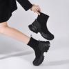 Short socks boots heightened thick-soled elastic thin boots 2025 new breathable Martin boots casual sports short boots women's