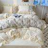 Pastoral Retro French Lace Skin-friendly Bubble Gauze Washed Cotton 4-Piece Bed Set - Su Jin Series