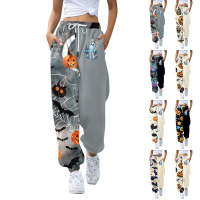 Lässige Jogginghose für Damen mit Halloween-Print