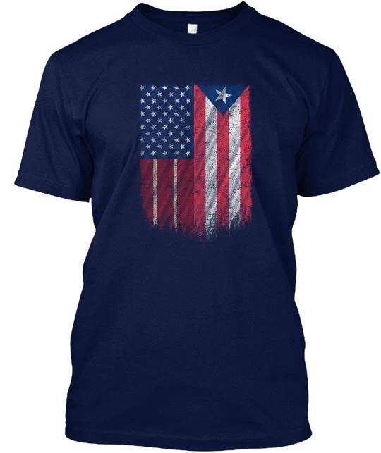 

Puerto Rican American Flag Usa TTshirt Made in the USA Size S to 5XL 4XL