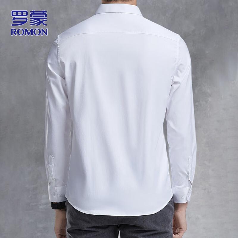 ROMON Men's Long-Sleeve Business Casual Shirt