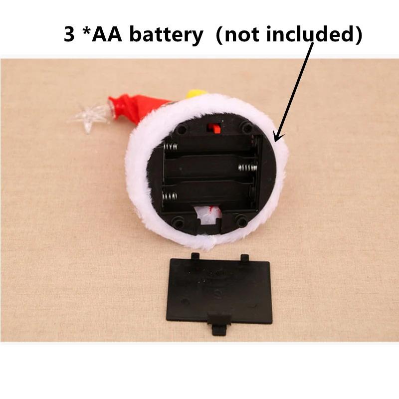 1Pc Swing Singing Christmas Tree Hat Happy New Year Electric Glowing Music Plush Cap Funny Toy Gift For Kid Xmas Home Decoration