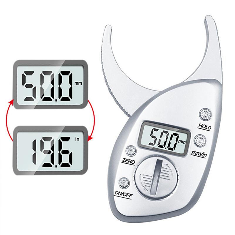 Skin Fat Caliper Portable Lightweight Comfortable Grip Accurate Measurement Digital Fat Caliper