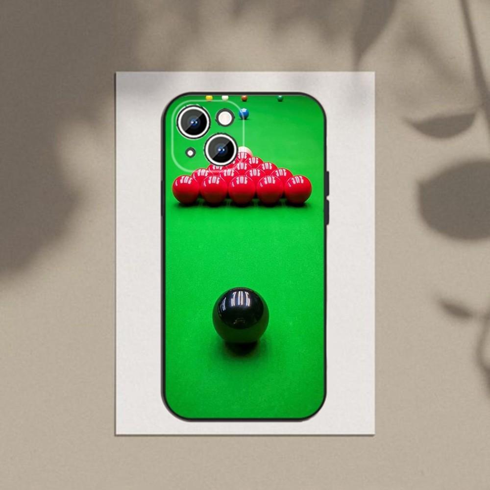 Billiards Ball Snooker Phone Case For Apple iPhone 15,14,13,12,11,XS,XR,X,8,7,Pro,Max,Plus,mini Silicone Black Cover