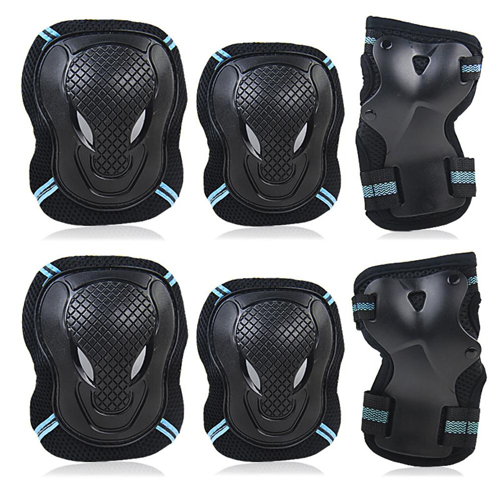 6Pcs Knee & Elbow Pads Set With Wrist Guards - Multi-Sport Protective Gear Fit For Kids/Adults - Cycling, Skating, Riding Safety